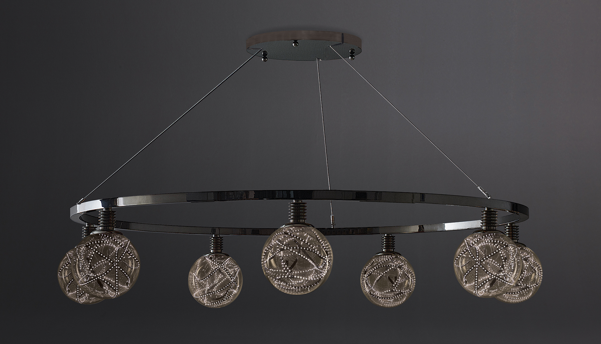 Higgs hanging lamp, result of the collaboration between Promemoria and the architect Piero Castiglioni | Promemoria