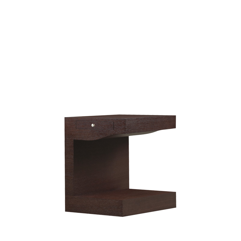 Zoe is a wooden bedside table with wheels and a bronze knob from the Promemoria's catalogue | Promemoria
