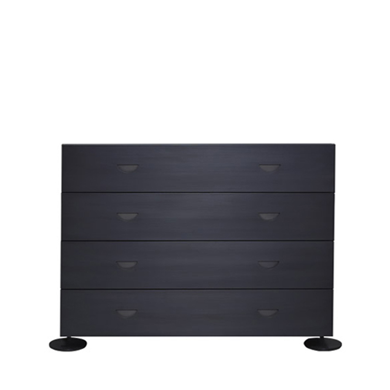 Dagoberto is a wooden chest of drawers with bronze feet and leather placemats from Promemoria's catalogue | Promemoria