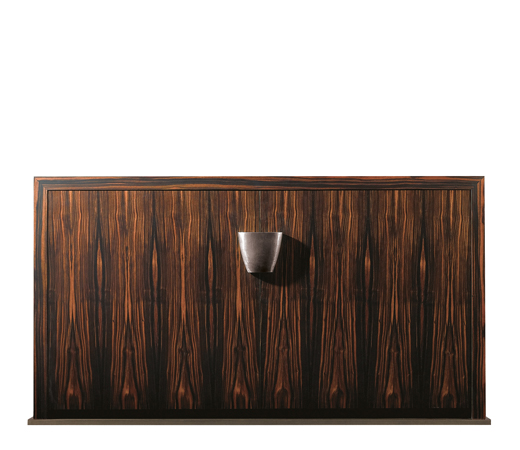 Bonaventura is a wooden cabinet with bronze base and handle, from Promemoria's catalogue | Promemoria