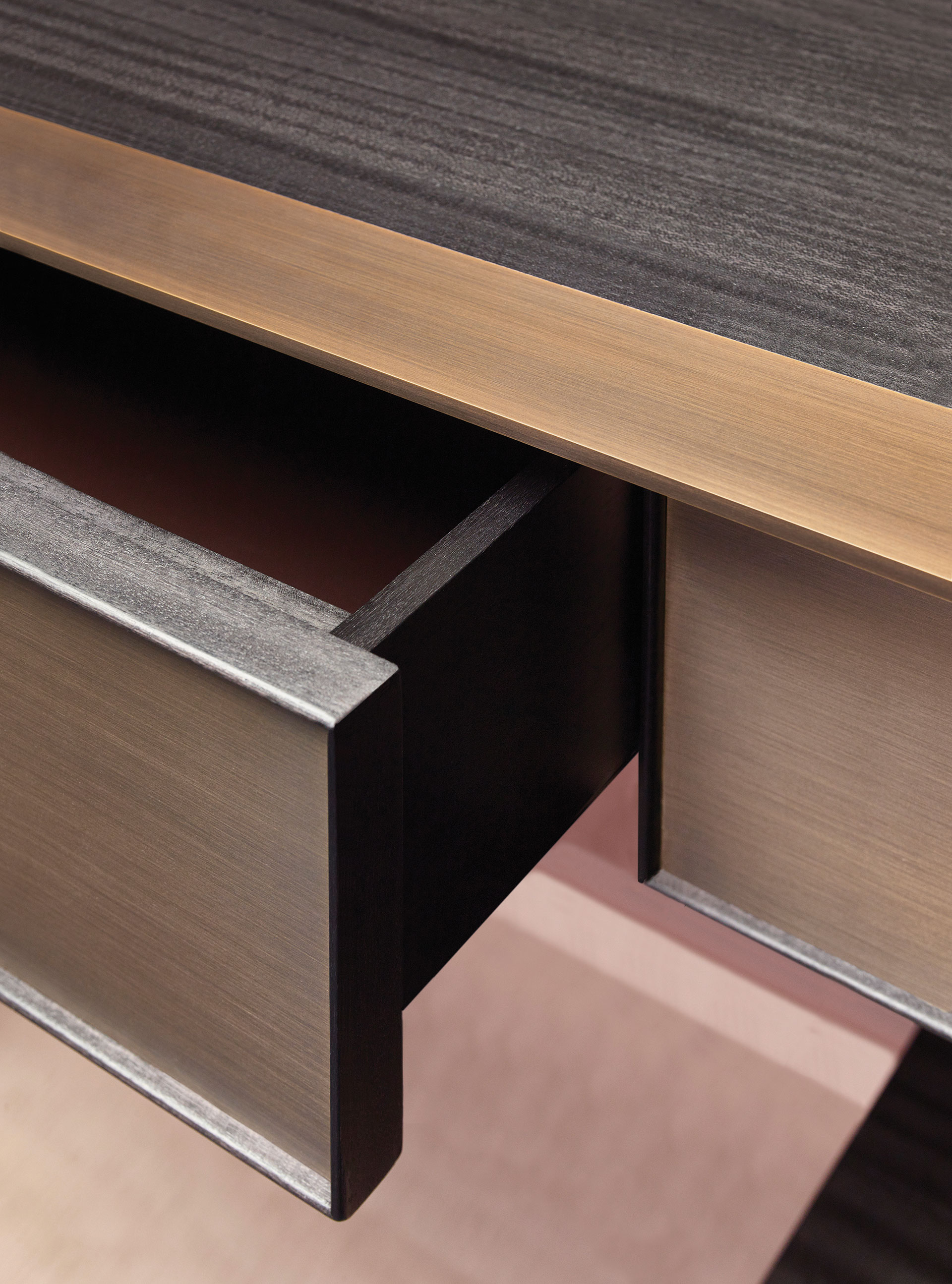 La Belle Aurore is a wooden cabinet with bronze details, from Promemoria's catalogue | Promemoria
