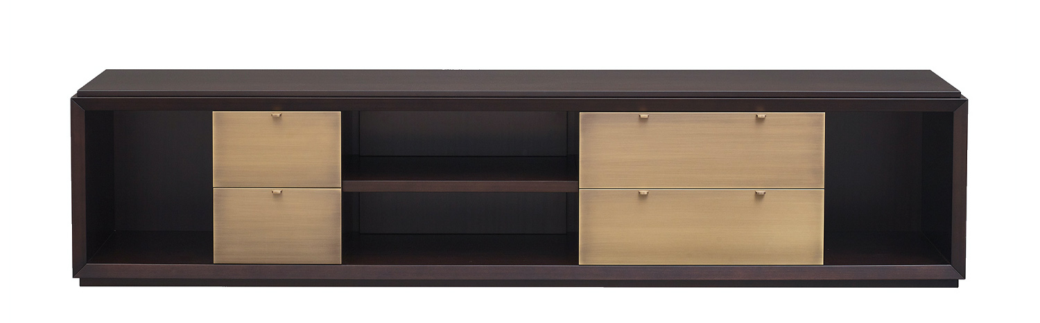 https://promemoria.freetls.fastly.net/mediaNightwood%20is%20a%20wooden%20low%20cabinet%20with%20drawers%20with%20bronze%20details%20and%20leather%20placemats%20from%20Promemoria's%20Amaranthine%20Tales%20collection%20|%20Promemoria