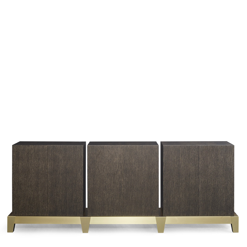 Amarcord is a wooden modular cabinet with doors or drawers and buit-in or bronze handles from the Promemoria's catalogue | Promemoria