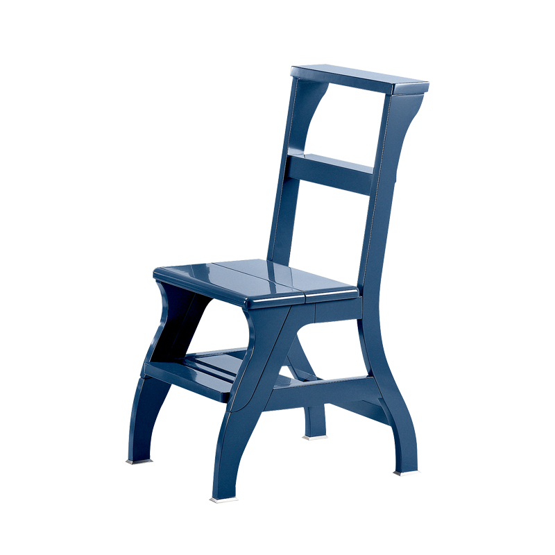 Rebecca is a wooden convertile ladder-chair with metal or bronze feet, from Promemoria's catalogue | Promemoria