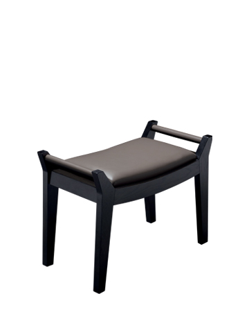 Jean is a wooden stool, leather seat from Promemoria's Amaranthine Tales collection | Promemoria