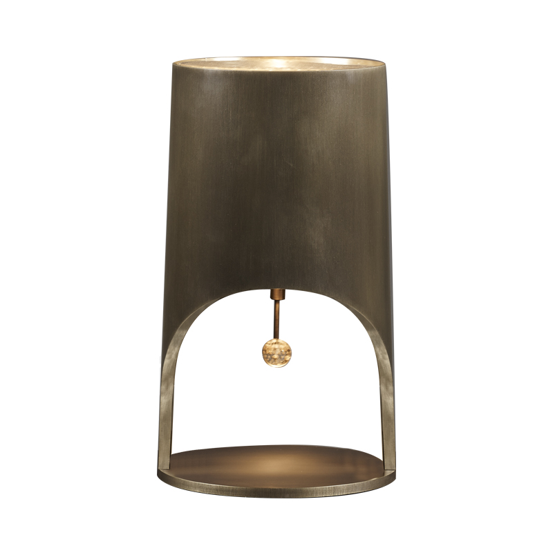 Mimì is a table lamp with bronze structure and Murano glass pendant, from Promemoria's Capsule Collection by Bruno Moinard | Promemoria