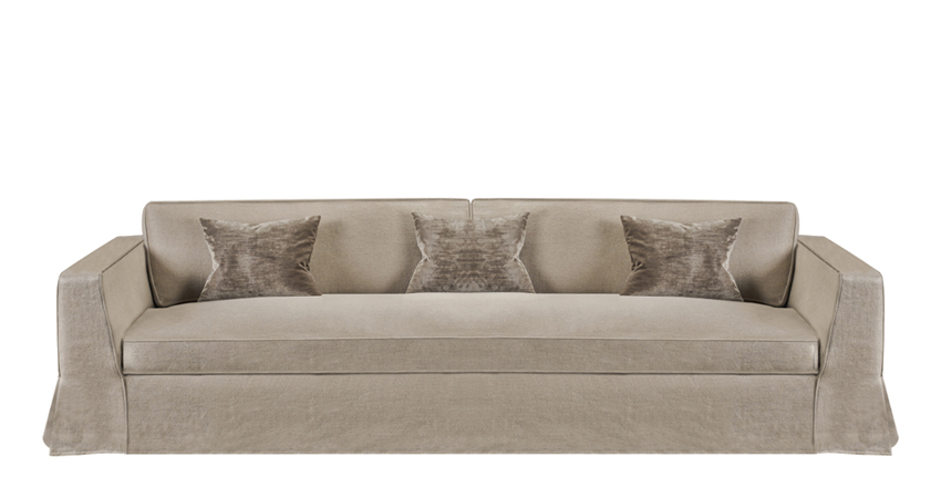 Oscar is a sofa completely covered in removable fabric, from Promemoria's catalogue | Promemoria