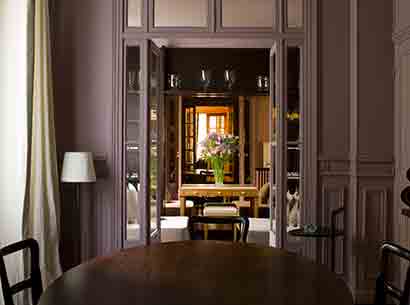 Dining room of a private residence in Paris furnished with Promemoria | Promemoria